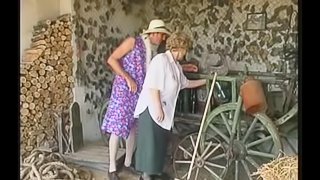 Vigorous granny fucking with a dude dressed in women's clothing