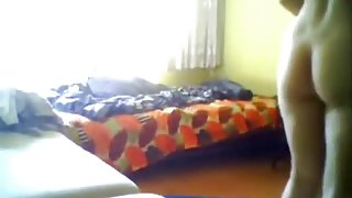 Turkish girl couple has doggystyle and missionary sex on the bed